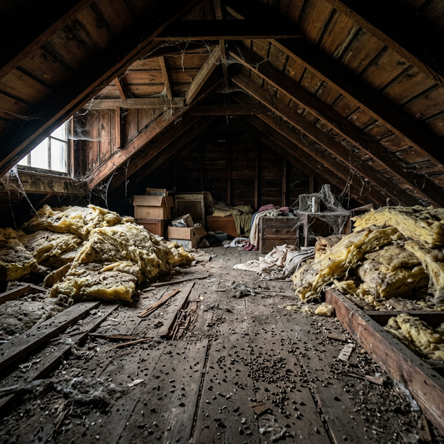 Before Attic Decontamination